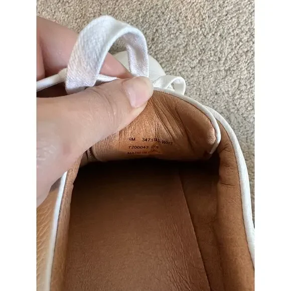 Frye Gia White Leather Sneakers W’s Size 9 - Picture 3 of 7